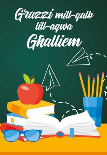 Picture of GRAZZI MILL-QALB LILL-AQWA GHALLIEM KARTOLINA